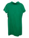 Frank & Eileen Size S Green Cotton Raw Edge Short Sleeve Collar Shift Dress Green / S
