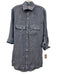 Emily Phillips Size 3 / S Blue Linen Chambray Button Down Long Sleeve Dress Blue / 3 / S