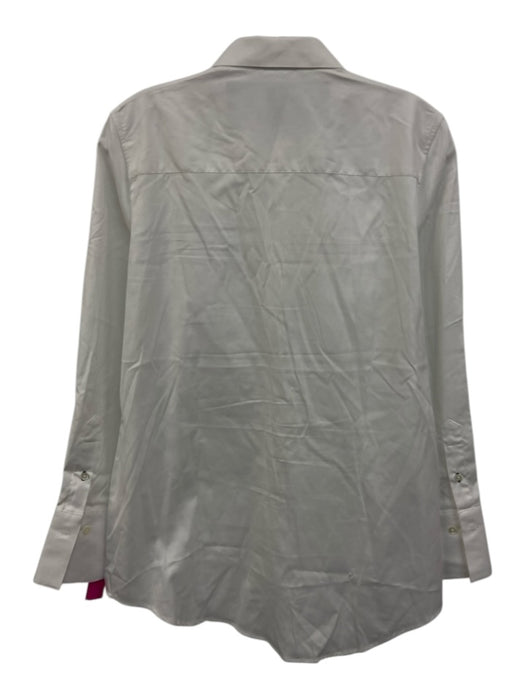claridge + king Size S White Cotton Long Sleeve pocket Button Down Top White / S