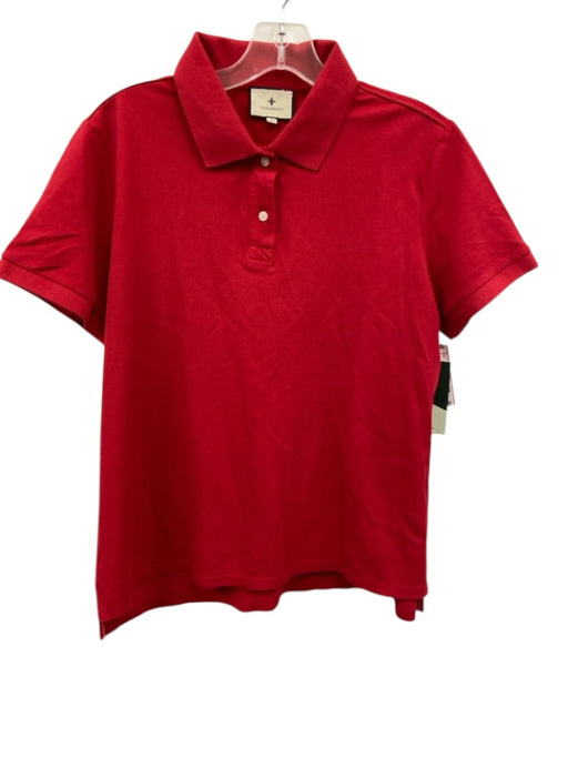 Tuckernuck Size M Red Cotton Pique Short Sleeve Polo Top Red / M
