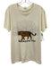Emerson Fry Size M Cream, Black, Orange Cotton Distressed Tiger short sleeve Top Cream, Black, Orange / M