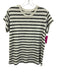 Rag & Bone Size S Light Gray & Black Rayon Blend Stripe short sleeve Top Light Gray & Black / S