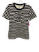 Tory Burch Size M Navy blue & Cream Cotton Stripe Logo short sleeve Top Navy blue & Cream / M
