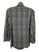 Tory Burch Size 8 Navy Blue & White Silk Blend Geometric Stripe Bow Top Navy Blue & White / 8