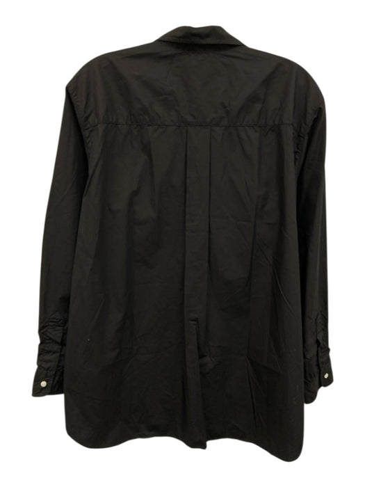 Frank & Eileen Size M Black Cotton Long Sleeve Button Down Top Black / M