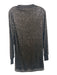 ALLSAINTS Size S Black Polyester Blend Semi Sheer Sequin Long Sleeve Mini Dress Black / S