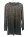 ALLSAINTS Size S Black Polyester Blend Semi Sheer Sequin Long Sleeve Mini Dress Black / S