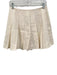 J. Crew Size 4 Cream Linen Pleated Side Zip Mini Skirt Cream / 4