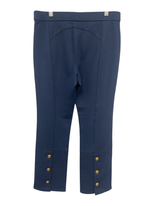 Tory Burch Size SP Navy Blue Viscose Blend Ponte Front Seam Crop Flare Pants Navy Blue / SP