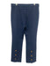 Tory Burch Size SP Navy Blue Viscose Blend Ponte Front Seam Crop Flare Pants Navy Blue / SP