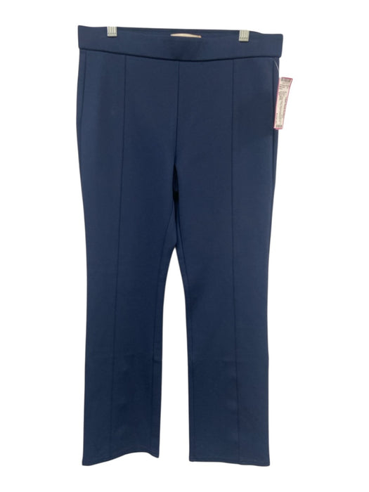 Tory Burch Size SP Navy Blue Viscose Blend Ponte Front Seam Crop Flare Pants Navy Blue / SP