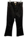 Frame Size 27 Black Cotton Blend Coated High Rise Crop Flare Flare Jeans Black / 27