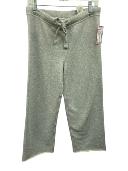 Frank & Eileen Size XS Light Gray Cotton Raw Edge Heathered Crop Sweatpants Light Gray / XS