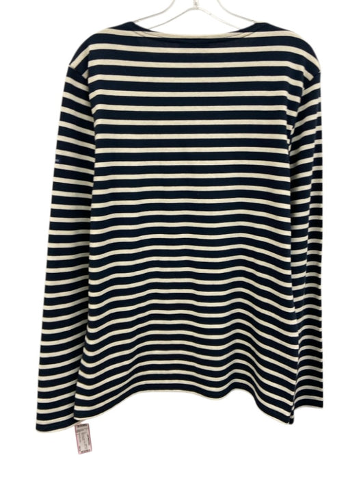 Saint James L'Atelier Size L Navy blue & Cream Cotton Stripe Long Sleeve Top Navy blue & Cream / L