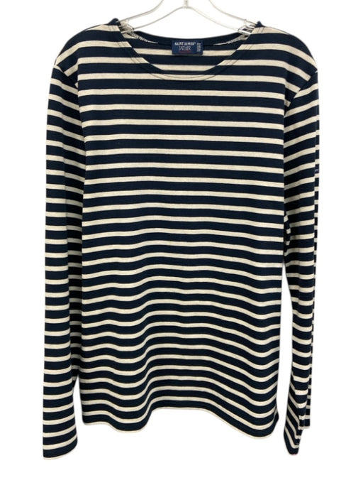 Saint James L'Atelier Size L Navy blue & Cream Cotton Stripe Long Sleeve Top Navy blue & Cream / L