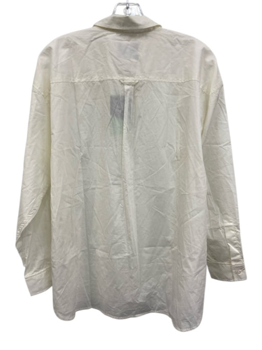 Tuckernuck Size M White Cotton Long Sleeve Button Down Top White / M