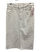 Mother Size 26 White Cotton Blend Front Slit Midi Skirt White / 26