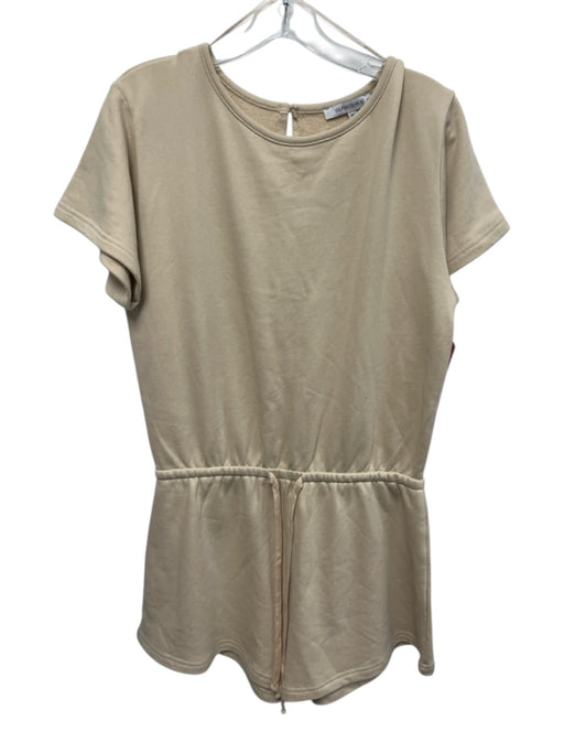 Olivaceous Size M Beige Tie Waist short sleeve Romper Beige / M