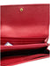Gucci Red Calfskin Leather Gold Tone Hardware GG Logo Accordion Wallets Red