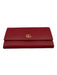 Gucci Red Calfskin Leather Gold Tone Hardware GG Logo Accordion Wallets Red
