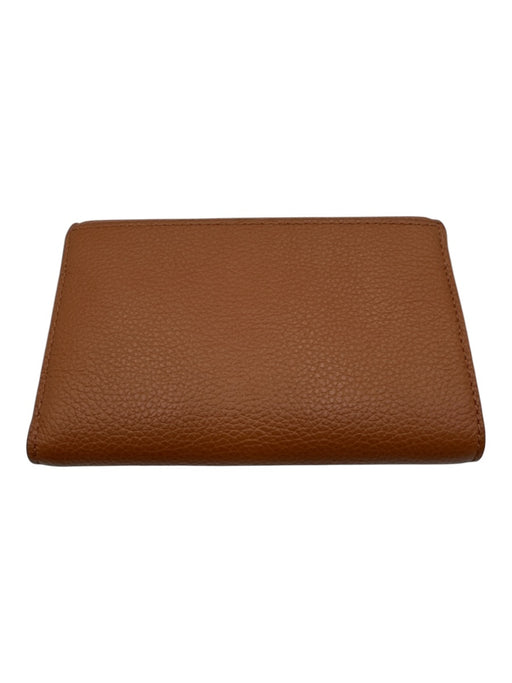 Chloe Brown & Tan Calfskin Leather Gold Tone Hardware Snap Closure Wallets Brown & Tan