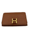 Chloe Brown & Tan Calfskin Leather Gold Tone Hardware Snap Closure Wallets Brown & Tan
