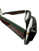 Gucci Black, Green, Red Acetate Web Stripe Square Glasses Black, Green, Red