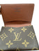 Louis Vuitton Brown & Tan Leather Monogram Envelope Cardholder Wallets Brown & Tan