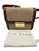 Loeffler Randall Brown & Beige Leather & Straw Gold Tone Hardware Flap Bag Brown & Beige / S