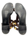 Valentino Shoe Size 38 Brown Leather Gold hardware Pyramid Studs Buckle Sandals Brown / 38
