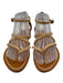 K Jacques Shoe Size 38 Beige & Tan Leather Suede Strappy Flats Sandals Beige & Tan / 38