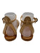 K Jacques Shoe Size 38 Beige & Tan Leather Suede Strappy Flats Sandals Beige & Tan / 38