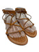 K Jacques Shoe Size 38 Tan Brown Leather Strappy Thong Gladiator Sandals Tan Brown / 38