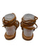 K Jacques Shoe Size 38 Tan Brown Leather Strappy Thong Gladiator Sandals Tan Brown / 38