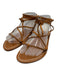 K Jacques Shoe Size 38 Tan Brown Leather Strappy Thong Gladiator Sandals Tan Brown / 38
