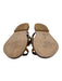 K Jacques Shoe Size 38 Brown Leather Gold Studs toe strap Ankle Wrap Sandals Brown / 38