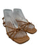 Loeffler Randall Shoe Size 7.5 Tan Brown Leather Strappy Ankle Buckle Sandals Tan Brown / 7.5