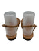 Loeffler Randall Shoe Size 7.5 Tan Brown Leather Strappy Ankle Buckle Sandals Tan Brown / 7.5