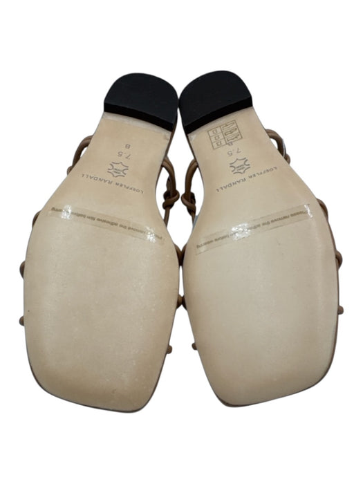 Loeffler Randall Shoe Size 7.5 Tan Brown Leather Strappy Ankle Buckle Sandals Tan Brown / 7.5