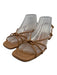 Loeffler Randall Shoe Size 7.5 Tan Brown Leather Strappy Ankle Buckle Sandals Tan Brown / 7.5