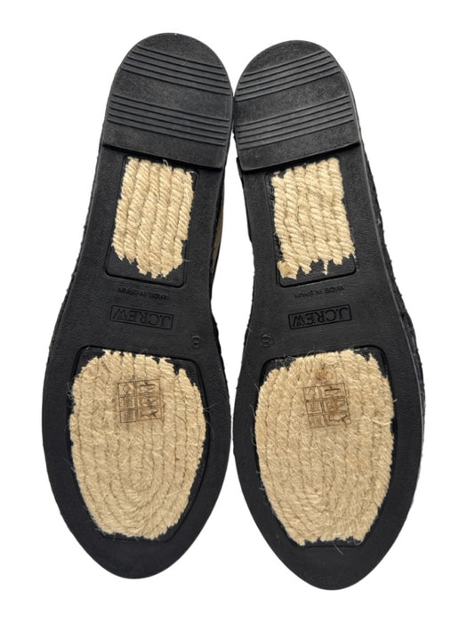 J. Crew Shoe Size 8 Beige & Black Textile Woven Espadrille Flats Beige & Black / 8