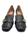 Gucci Shoe Size 39 Black Leather GG Logo Fringe Block heel Pumps Black / 39
