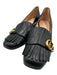 Gucci Shoe Size 39 Black Leather GG Logo Fringe Block heel Pumps Black / 39