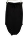 Frank & Eileen Size M Black Cotton Raw Edge U hem Drawstring Below knee Skirt Black / M