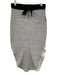 Frank & Eileen Size M Black & White Cotton Raw Edge Stripe Drawstring Skirt Black & White / M