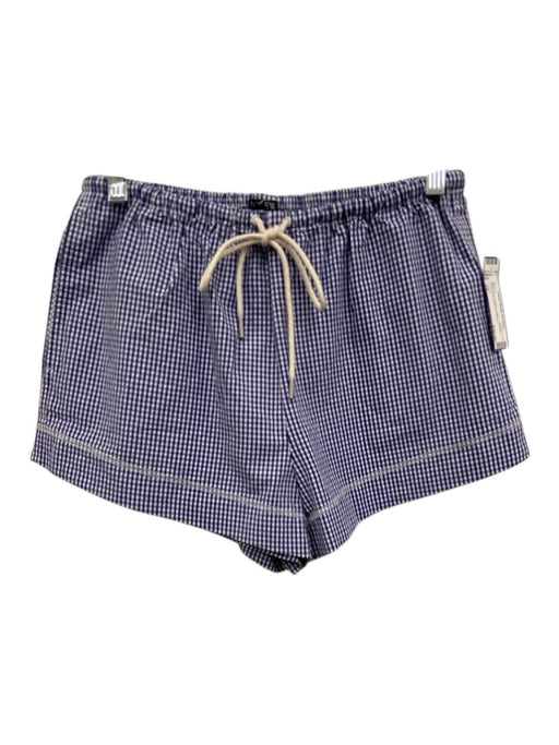 J. Crew Size XS Blue & White Cotton Gingham Drawstring Waist Shorts Blue & White / XS