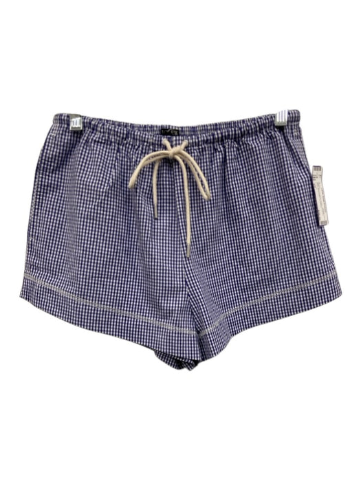 J. Crew Size XS Blue & White Cotton Gingham Drawstring Waist Shorts Blue & White / XS