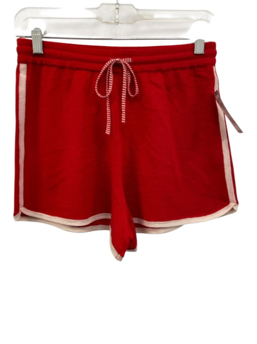 J. Crew Size XS Red & White Cashmere Drawstring Waist High Rise Varsity Shorts Red & White / XS