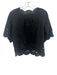 J. Crew Size XS/S Black Linen Elastic Waist Scalloped Edge High Rise Short Set Black / XS/S