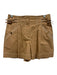 Veronica Beard Size 4 Khaki Beige Cotton Blend Contrast Stitch High Rise Shorts Khaki Beige / 4
